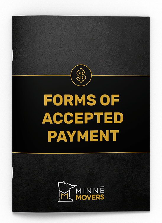 Minne Movers Forms of Accepted Payment brochure